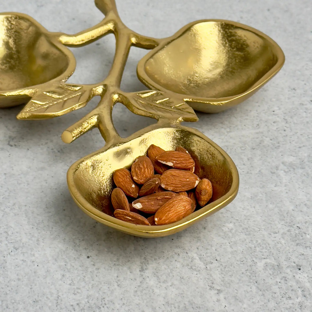 Gold Apple Bowl - Nested