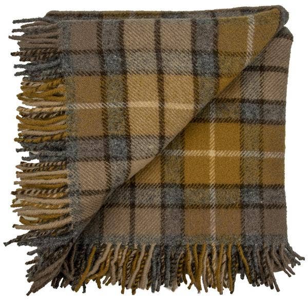  Natural Buchanan Wool Fluffy Throw - Nested