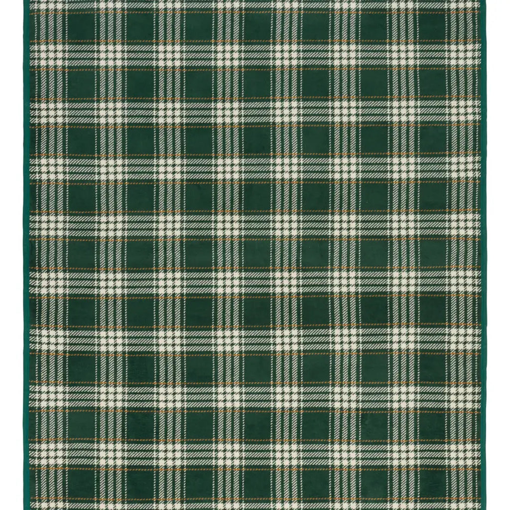 Autumn Plaid Evergreen Blanket - Nested