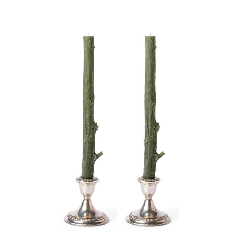 Stick Candles Cedar / Pair Forest Green - Nested