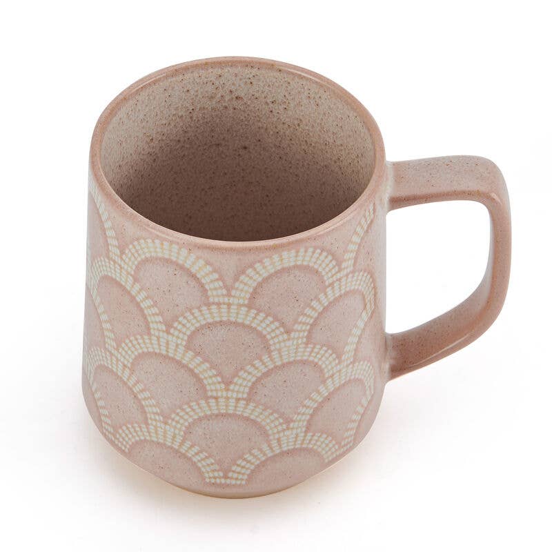 Scalloped Blush Mug - Nested