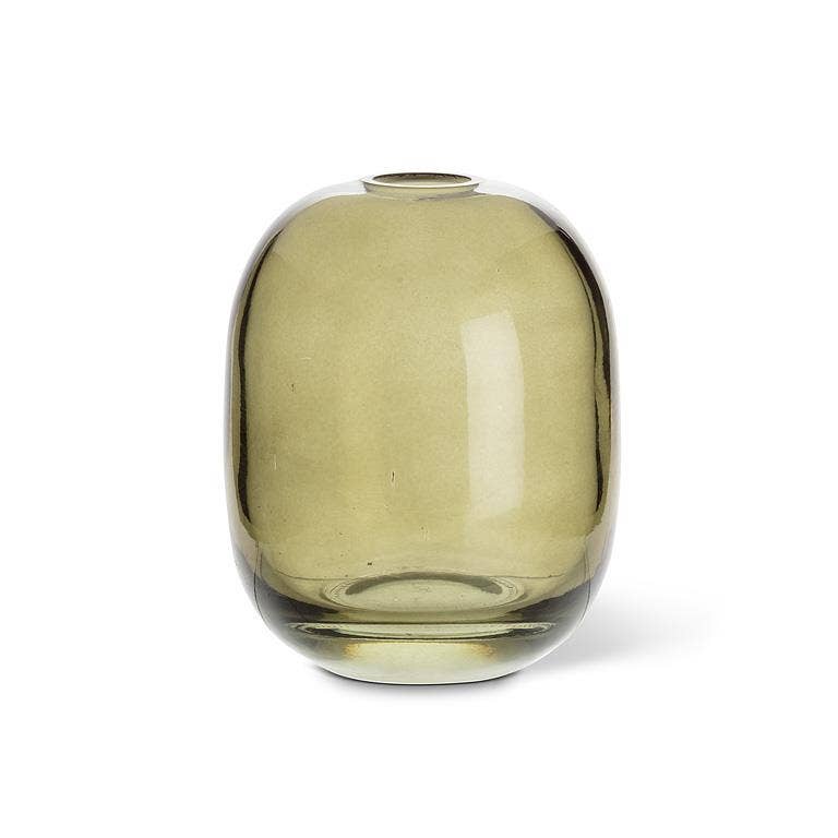 Moss Green Barrel Bud Vase - Nested