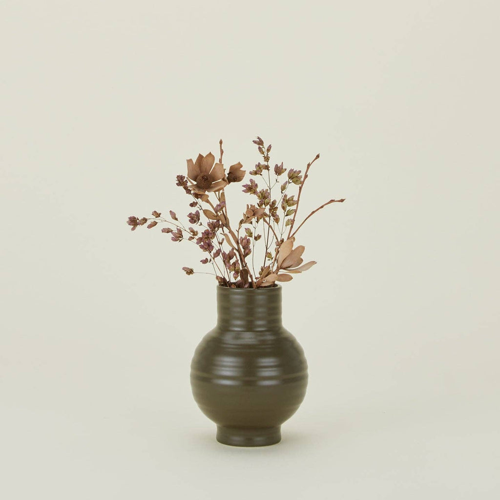 Essential Ceramic Vase in Olive - Nested