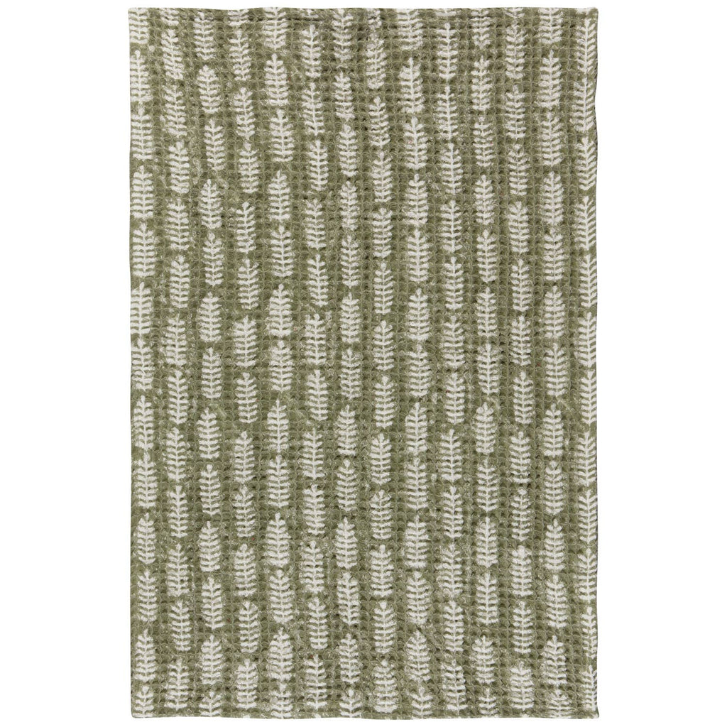 Fern Block Print Dishtowel - Nested