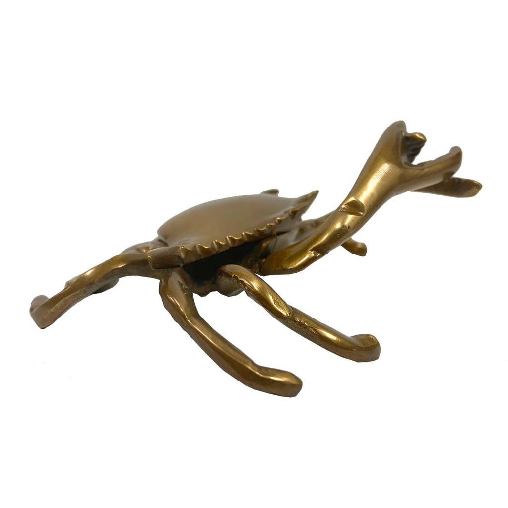 Antique Brass Blue Crab Paperweight - Nested