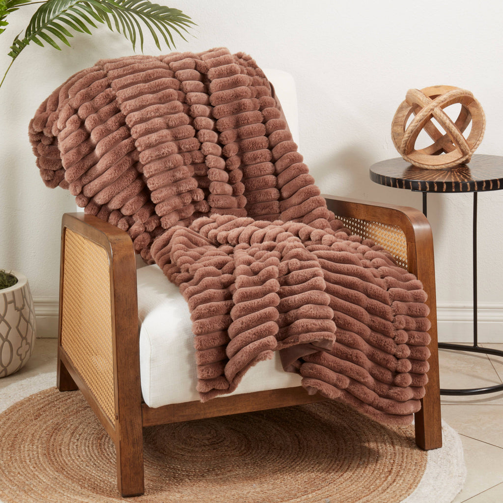 Cozy Comfort Faux Rabbit Fur Throw - Nested Designs