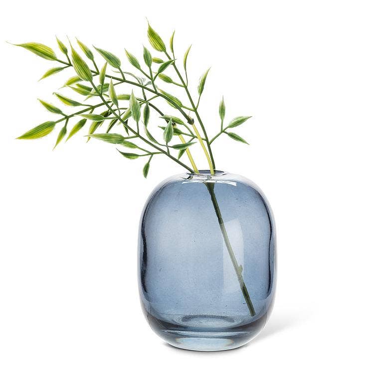 Dark Blue Barrel Bud Vase - Nested