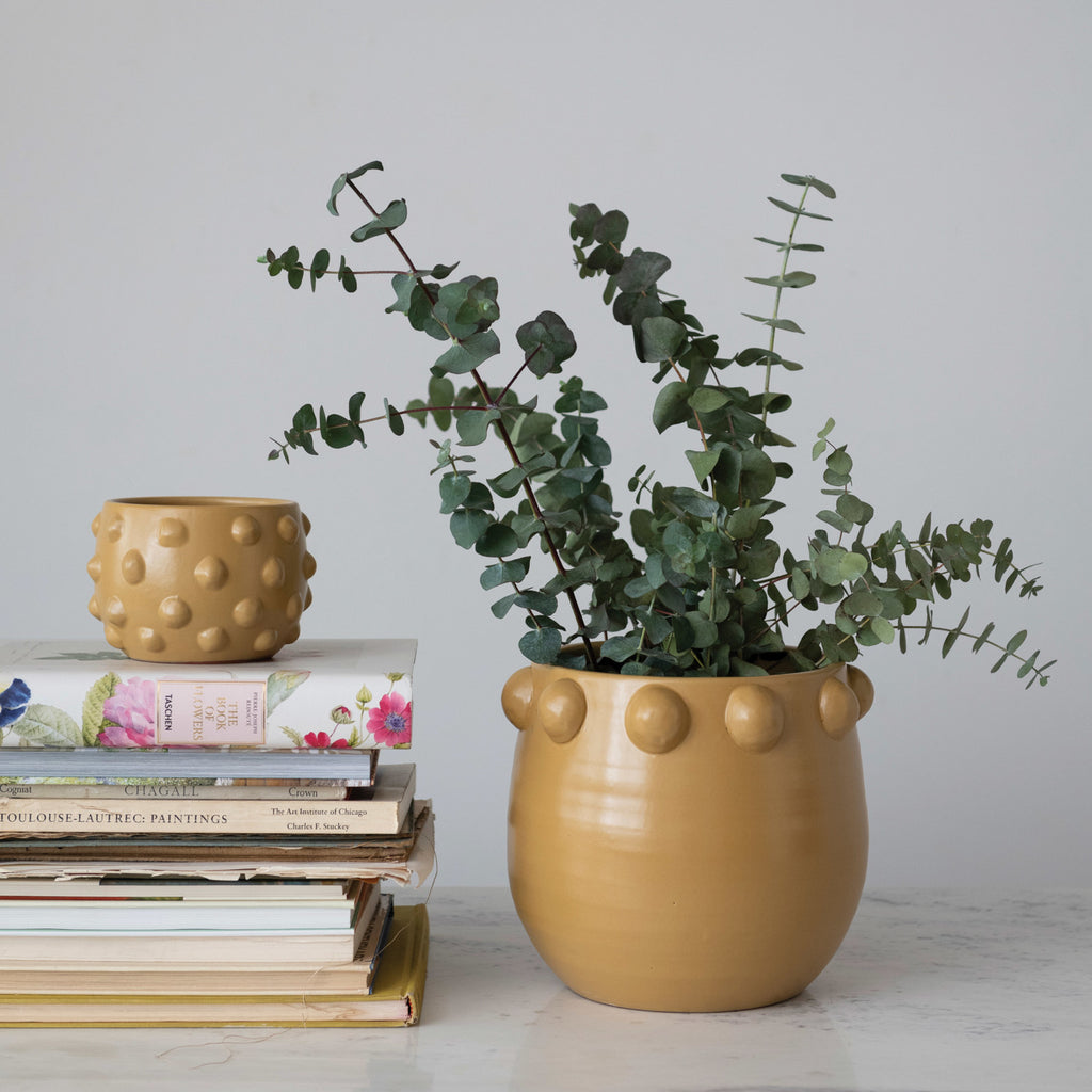 Terracotta Planter with Raised Dots - Nest Interior Design