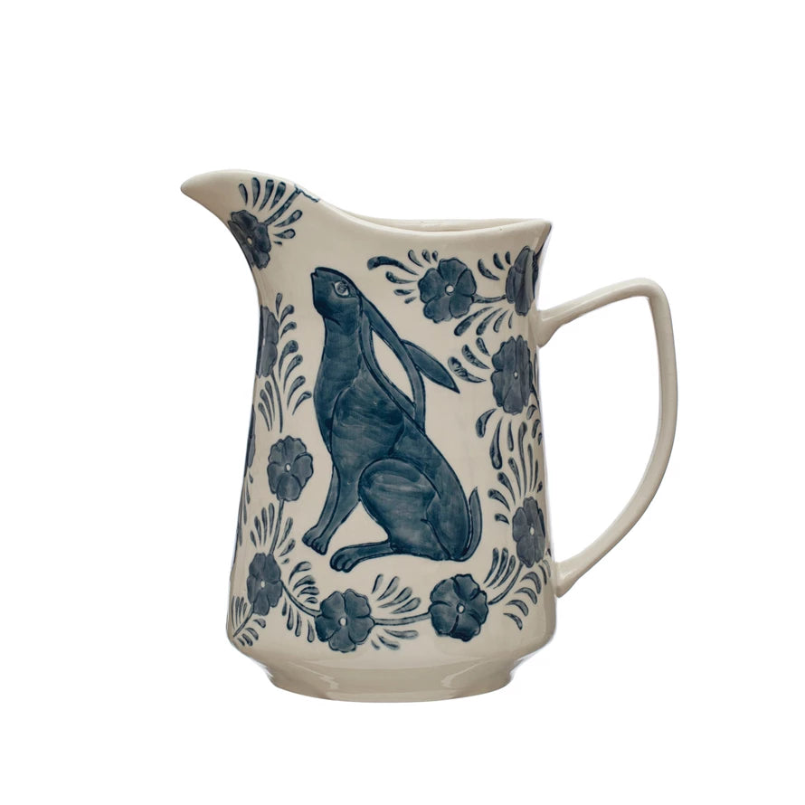 Rabbit and Floral Pitcher - Nested