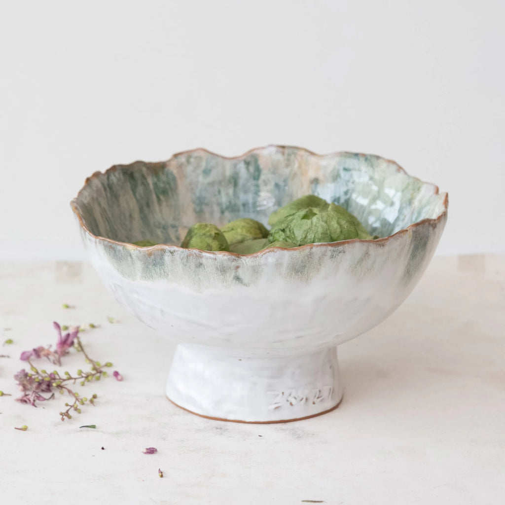 Stoneware Footed Bowl - Nested