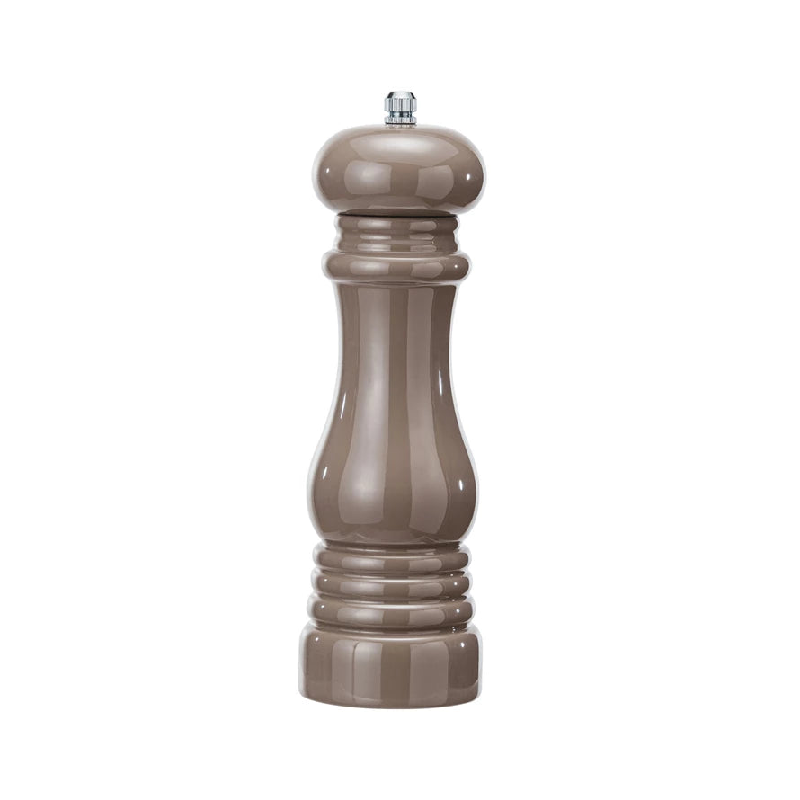 Enameled Rubberwood Salt and Pepper Grinder in Gray - Nested