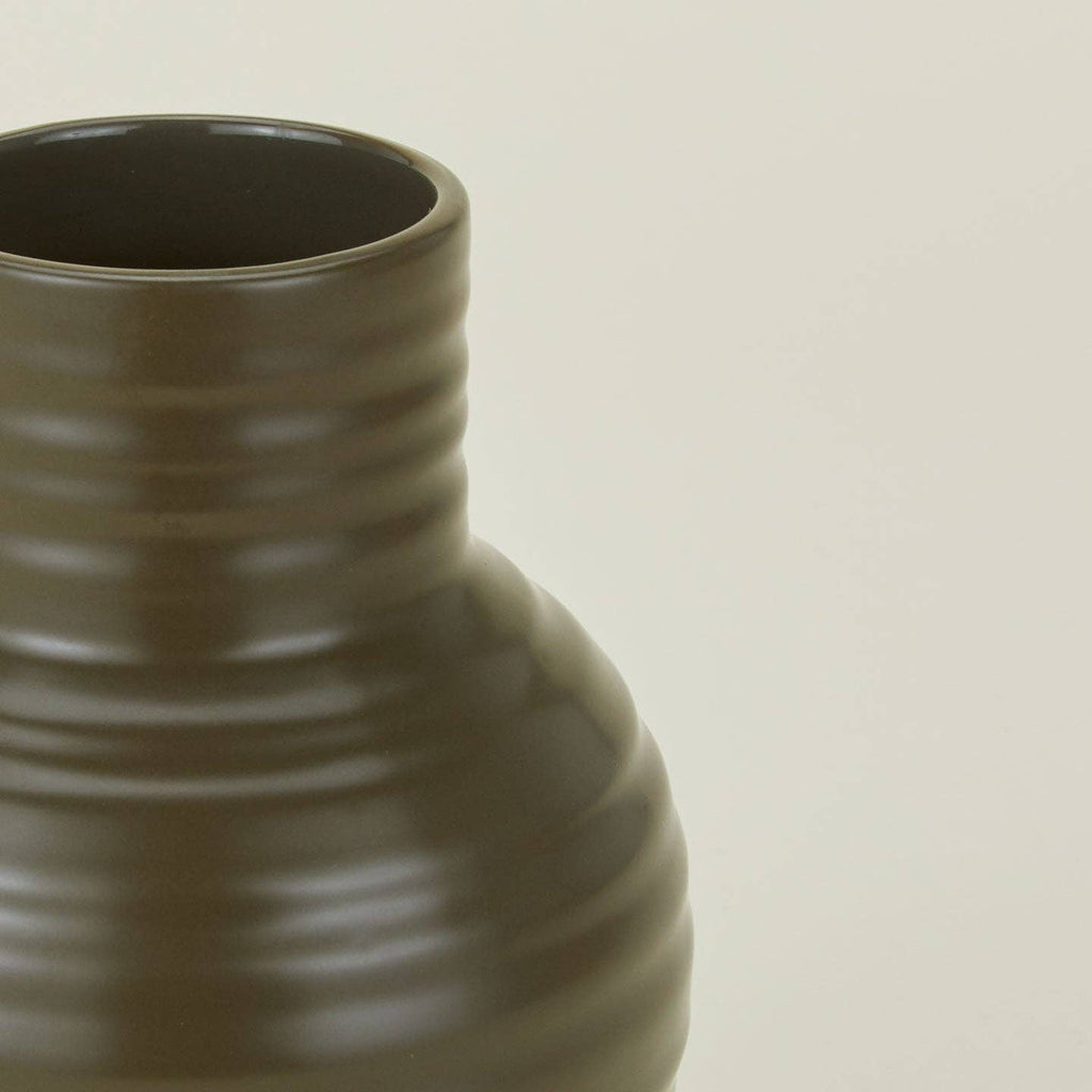 Essential Ceramic Vase in Olive - Nested