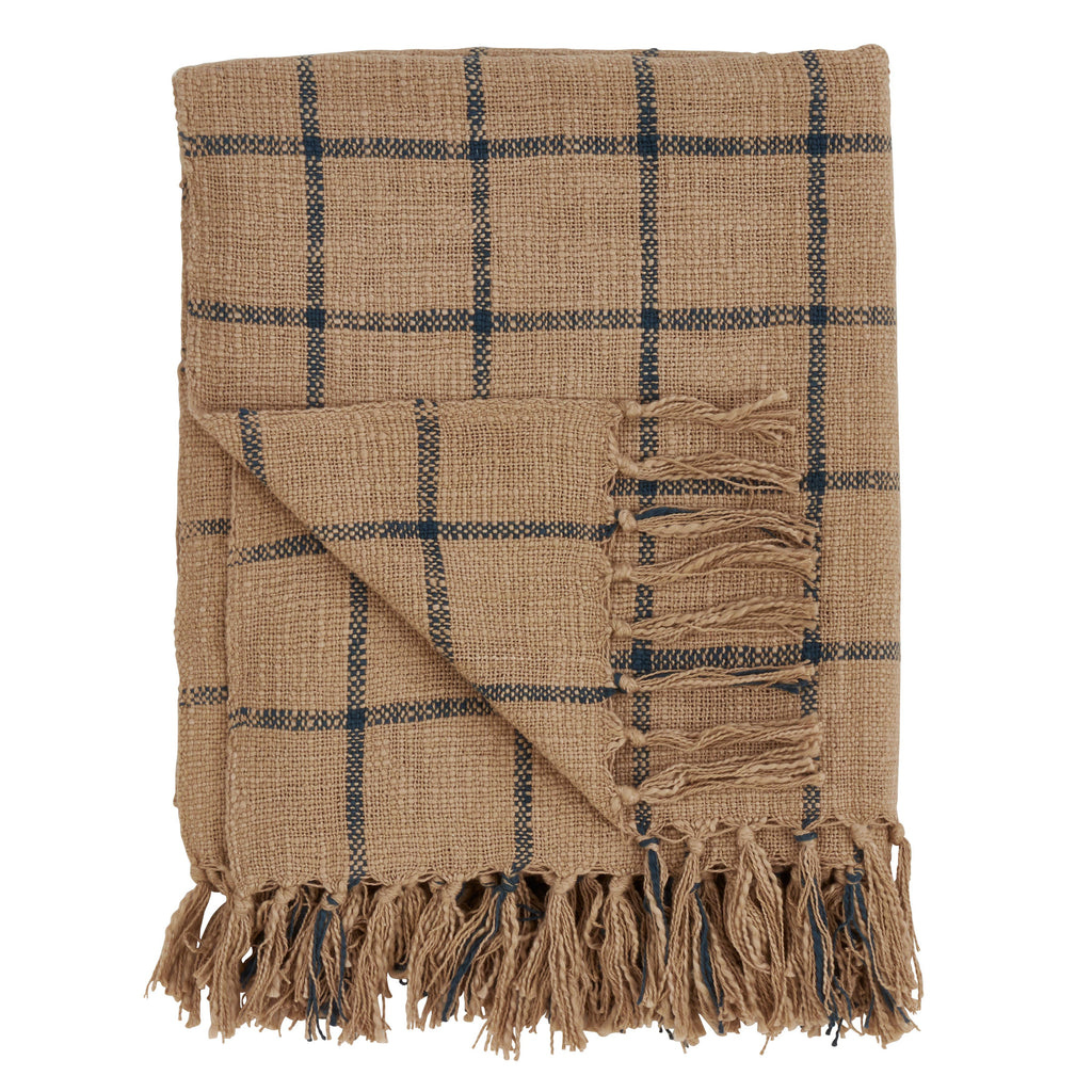 Cotton Checkered Throw Blanket - Nested Designs