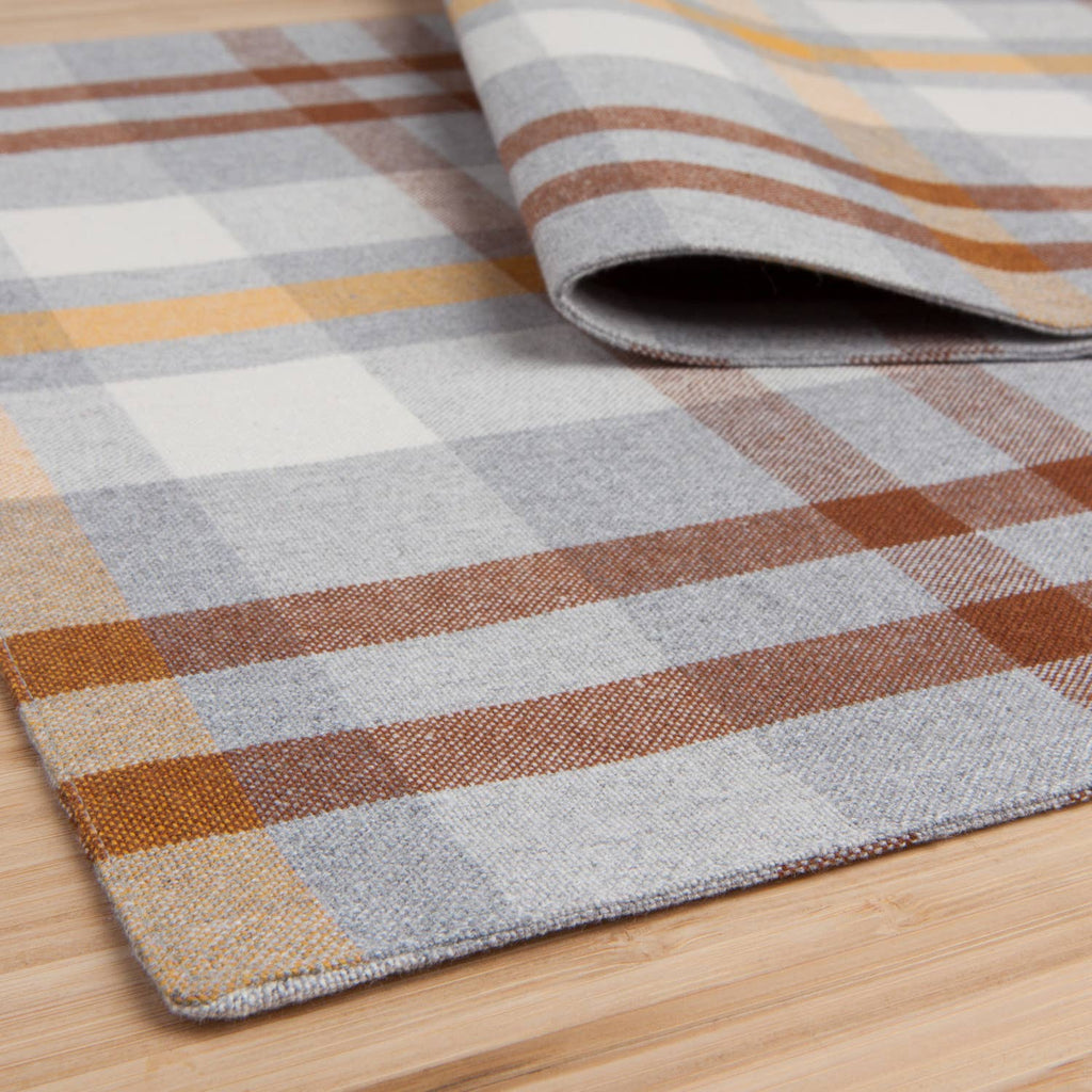 Now Designs Second Spin Plaid Maize Table Runner - Nested Designs