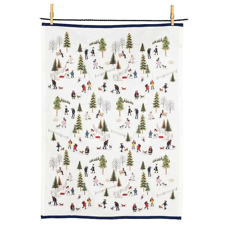 Outdoor Village Kitchen Towel - Nested