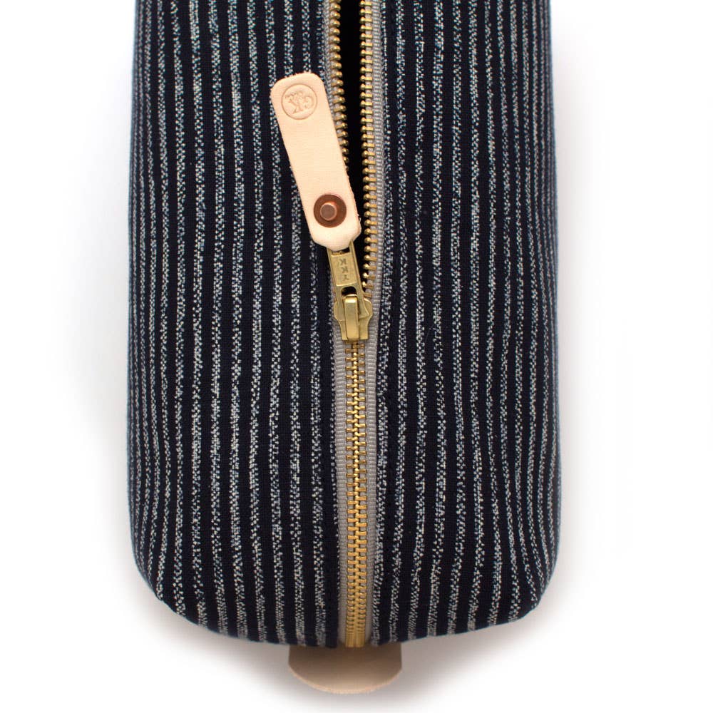 Indigo Chalk Stripe Travel Kit - Nested