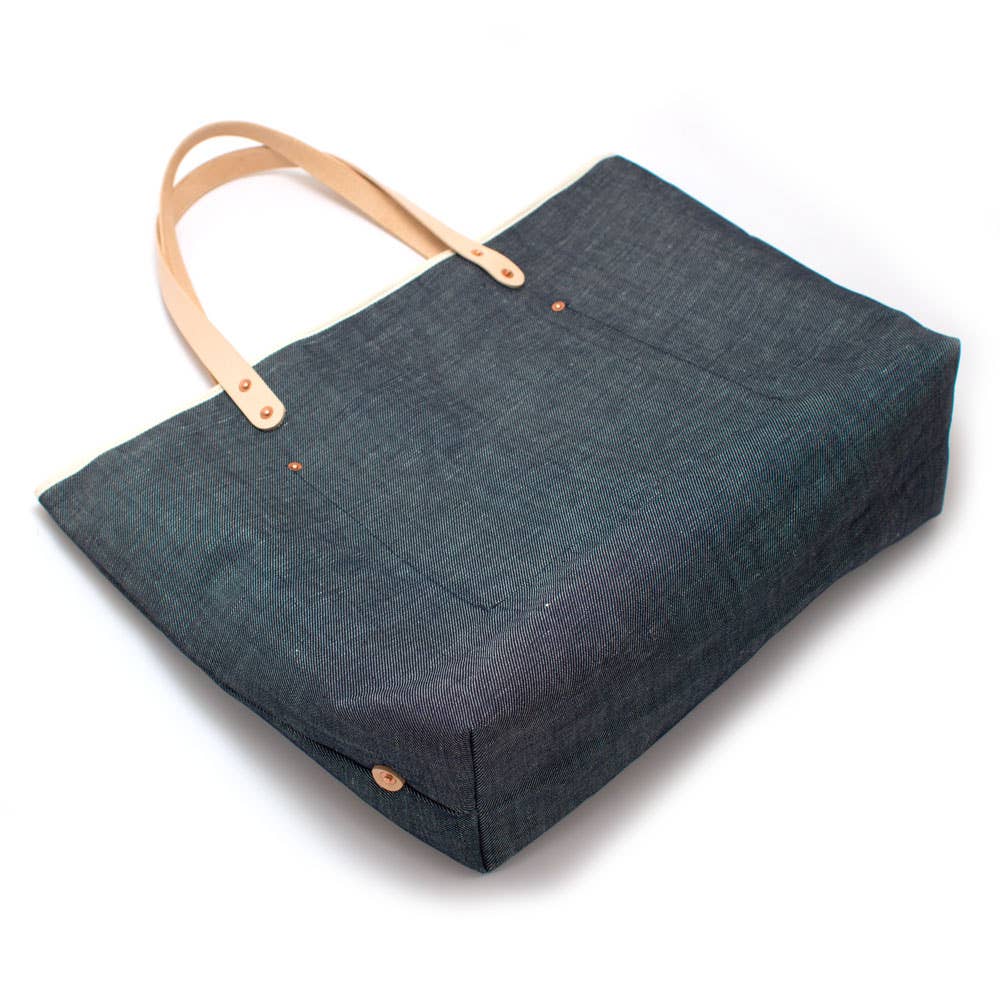 Japanese Denim Tote Bag - Nested