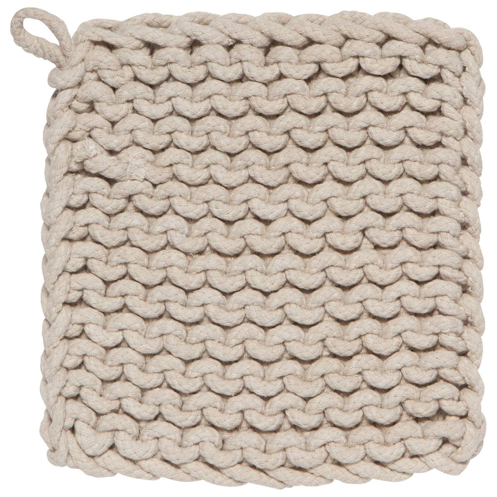 Dove Gray Knit Potholder - Nested Designs