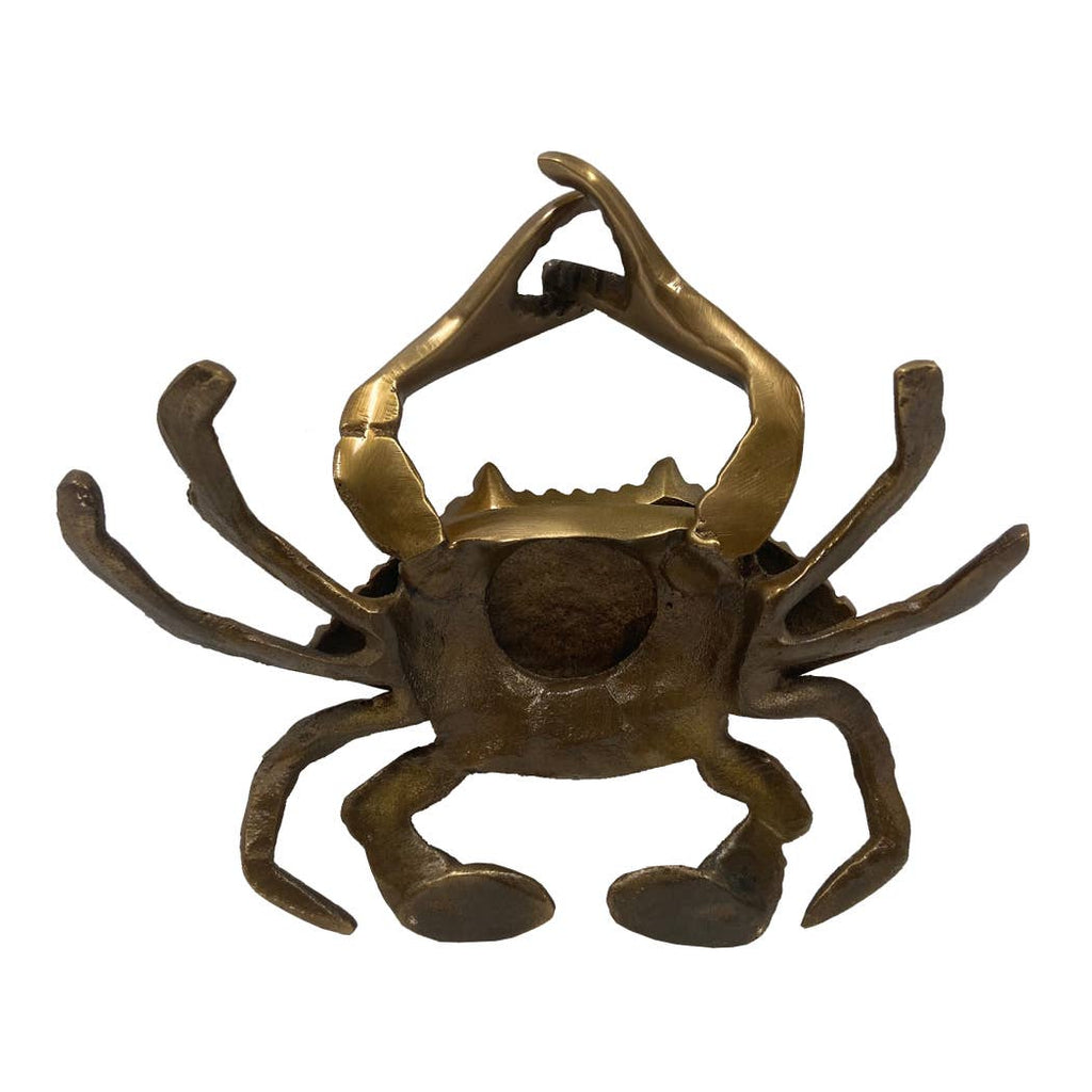 Antique Brass Blue Crab Paperweight - Nested