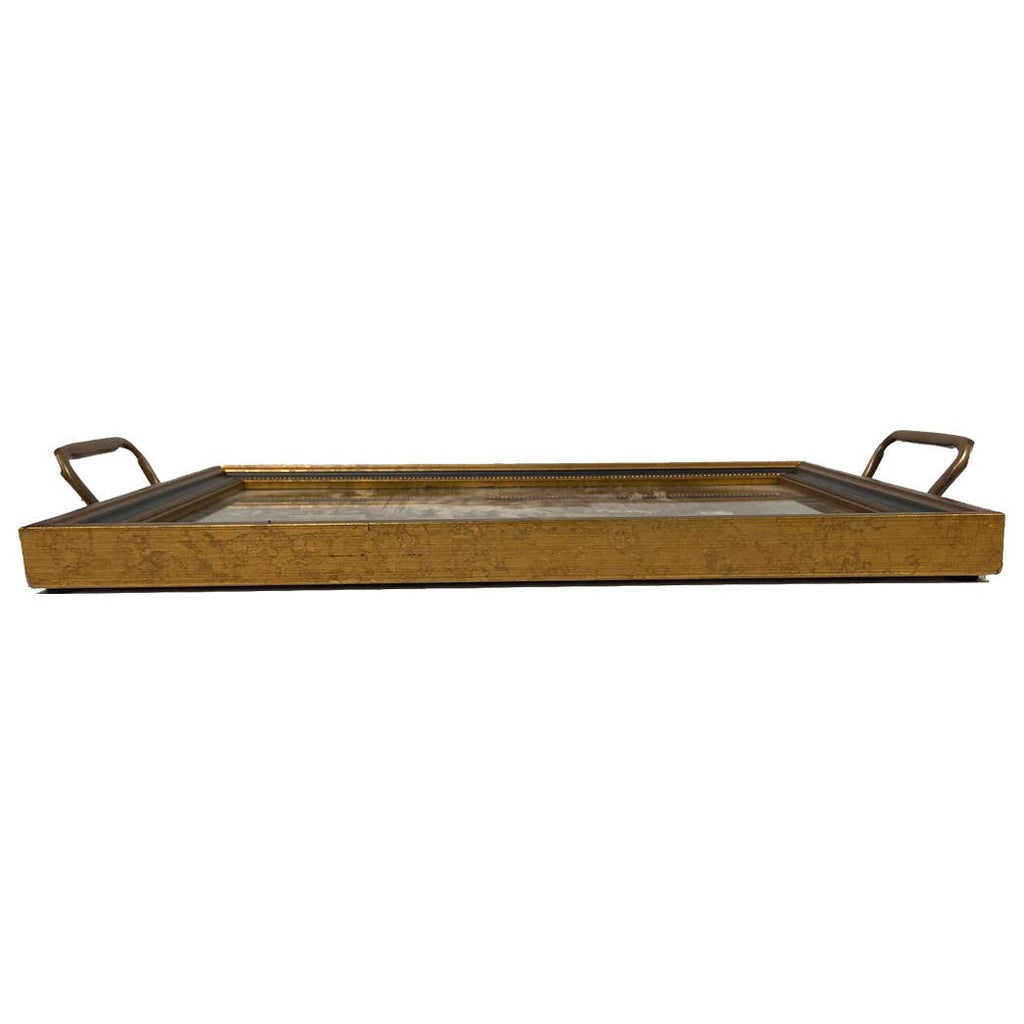 Arctic Hare Tray with Brass Handles - Nested