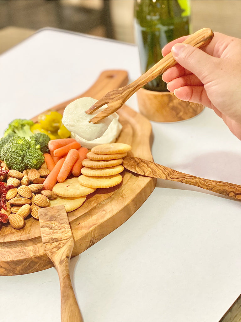 Olive Wood Cheese Utensils, Set of Three - Nested