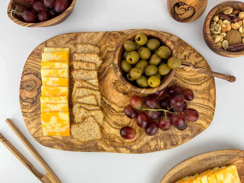 Olive Wood Cheese Board - Nested