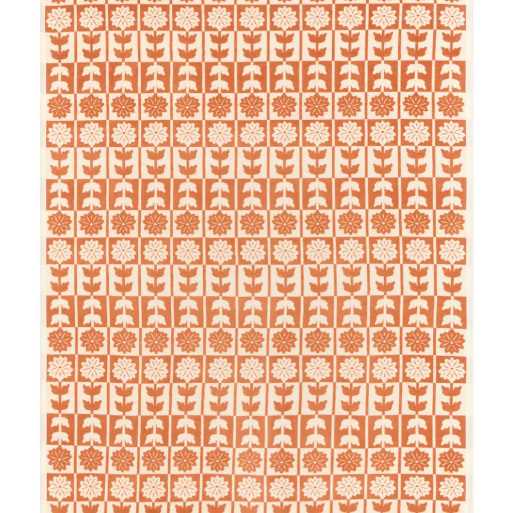 Floral Quilt Rust Blanket - Nested