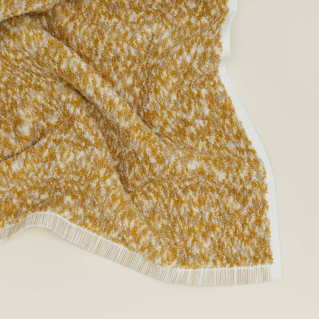 Space Dye Terry Towel in Mustard - Nested