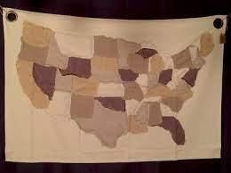 Cotton USA Map Wall Hanging - Nest Interior Design