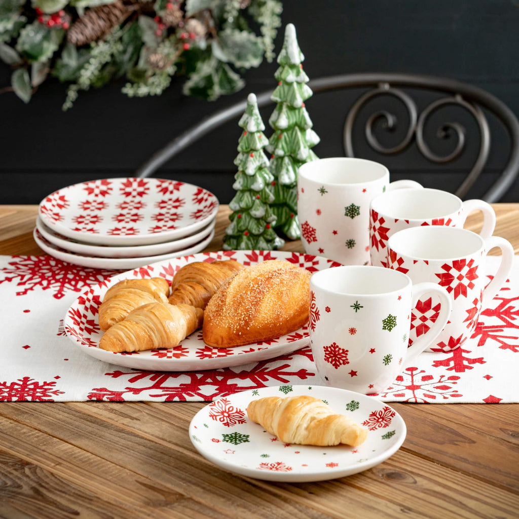 Quilt Pattern Ceramic Platter - Nested Designs
