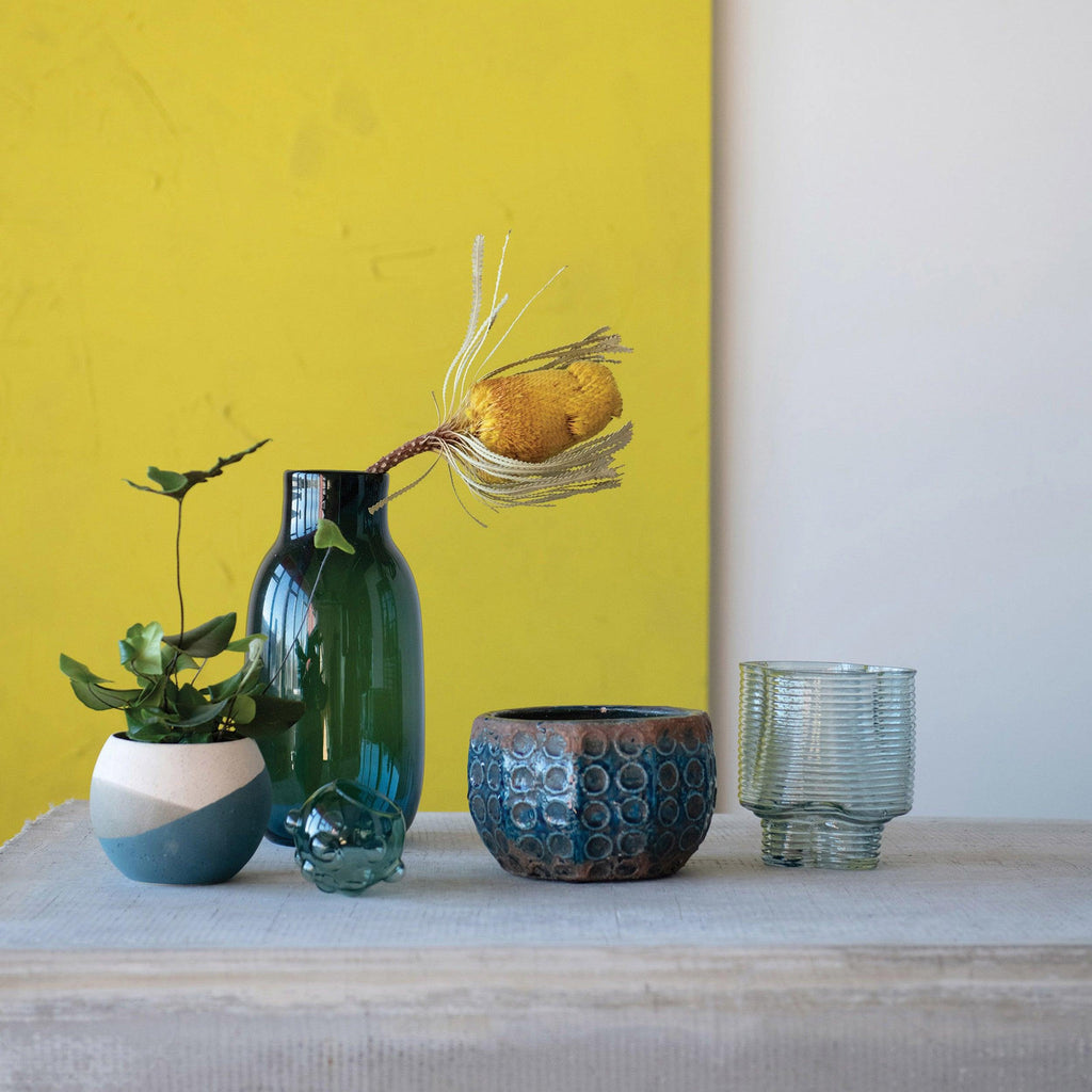 Glass Vase, Blue - Nested Designs
