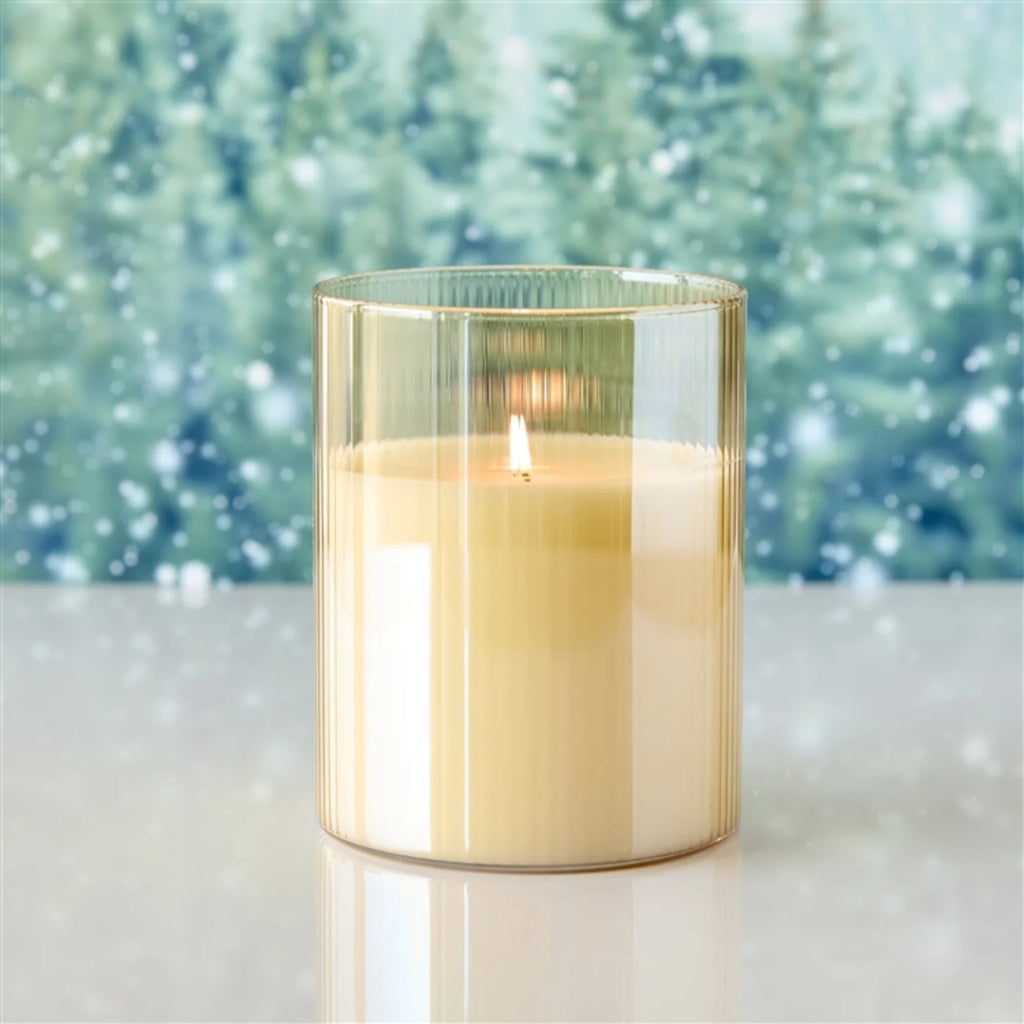 Fresh Cut Balsam & Pine lg. candle in gold glass 15oz. - NESTED