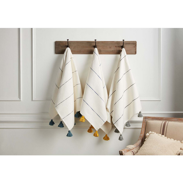 Gray Tassel Throw - Nested Designs