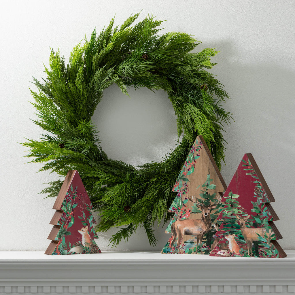 Lush Green Cedar Wreath - Nested