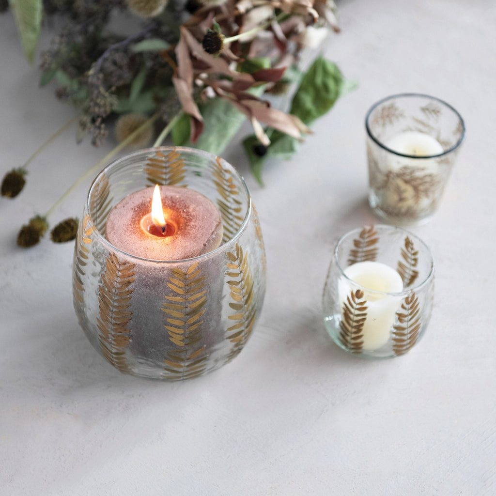 Hand-Blown Glass Candle Holder - NESTED
