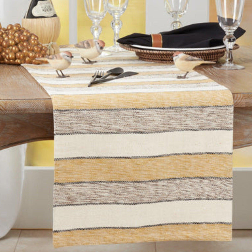 Striped Runner, Gold and Tan - Nested Designs