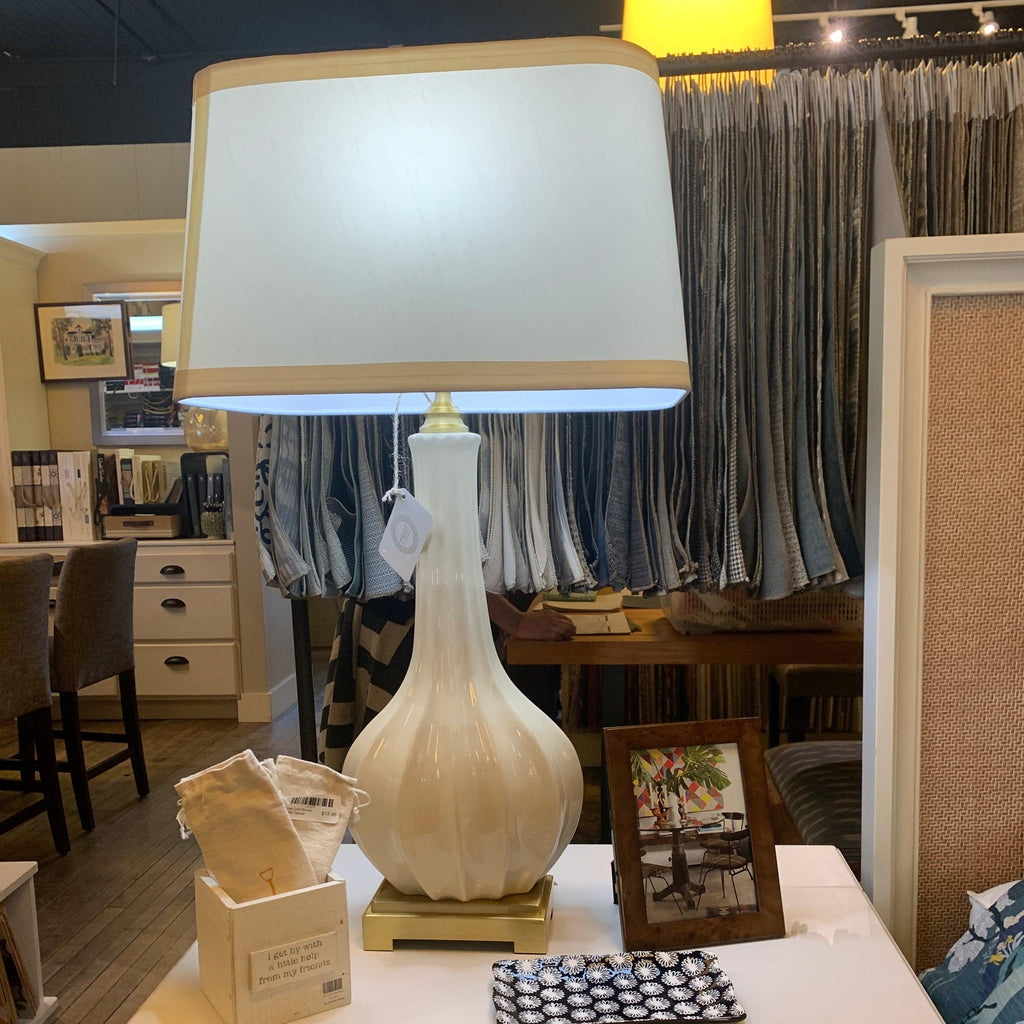 Fluted Ceramic Table Lamp - Nest Interior Design