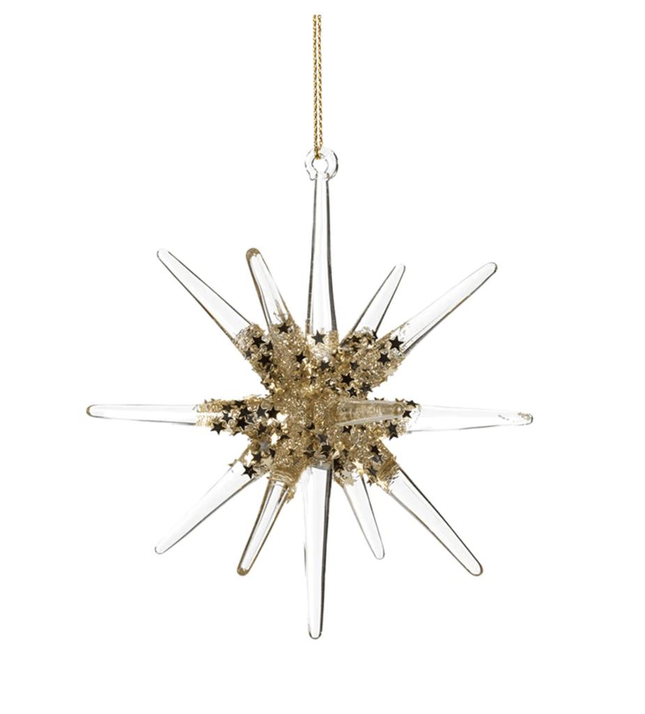 Glass Three Dimensional Snowflake Ornament - Small - Nest Interior Design
