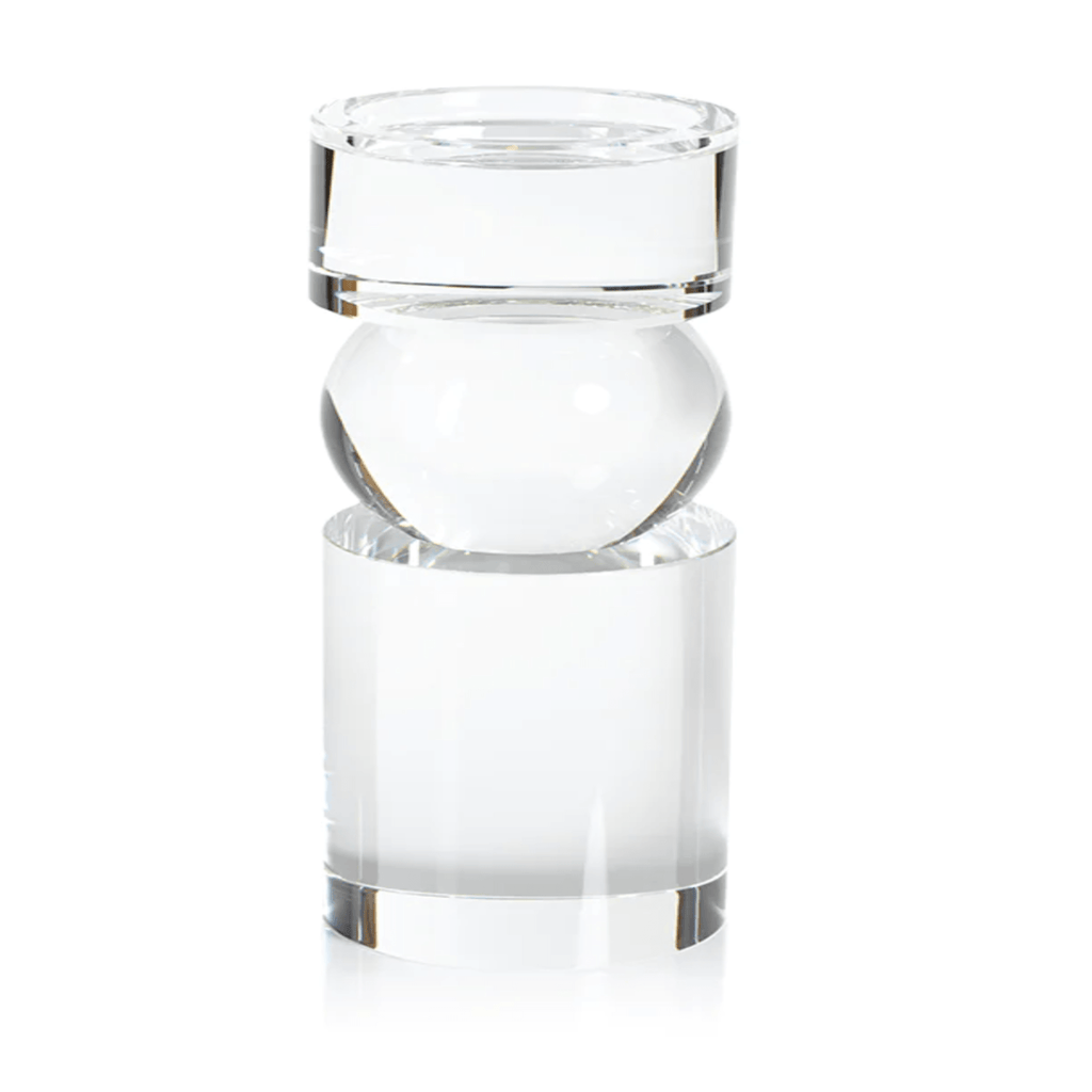 Rialto Clear Crystal Pillar Holder - Tall - Nested Designs
