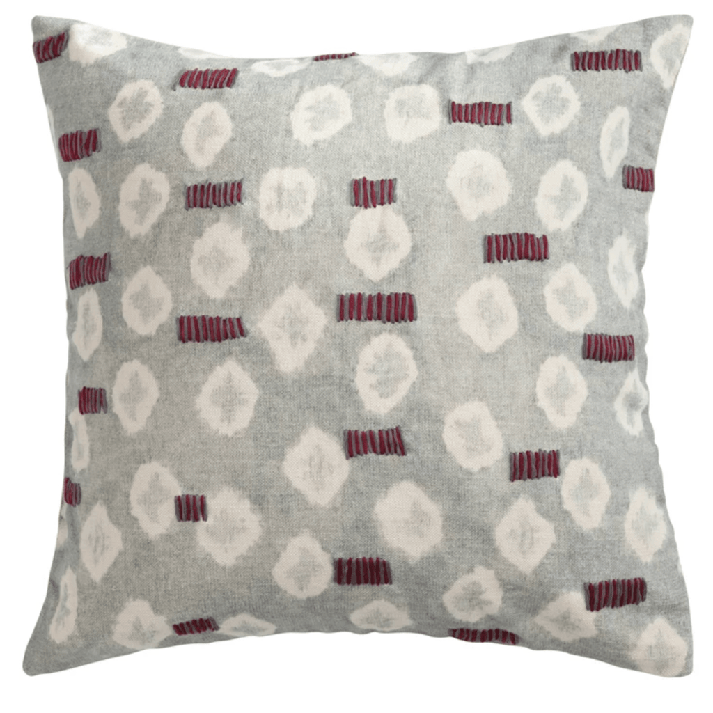 Embroidered & Chambray Pillow - NESTED
