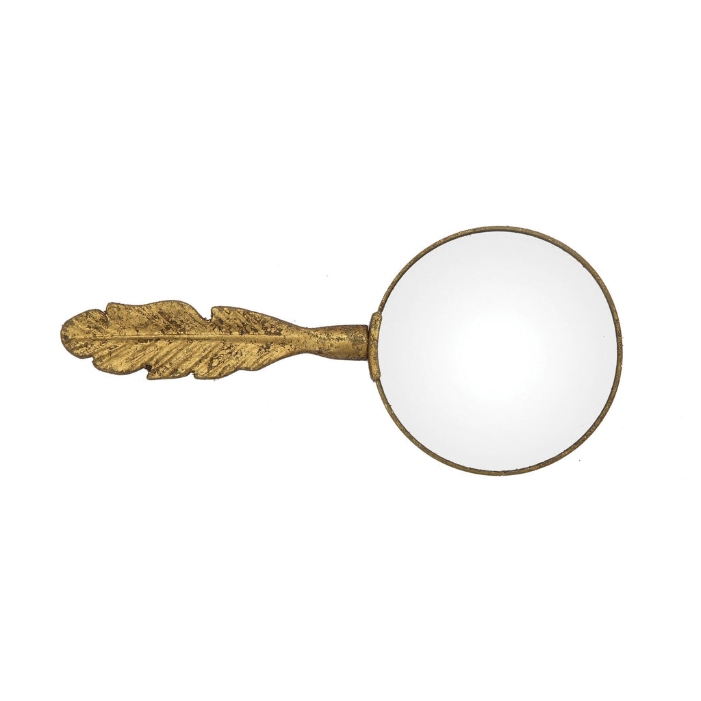 Pewter Magnifying Glass with Feather Handle - Nest Interior Design